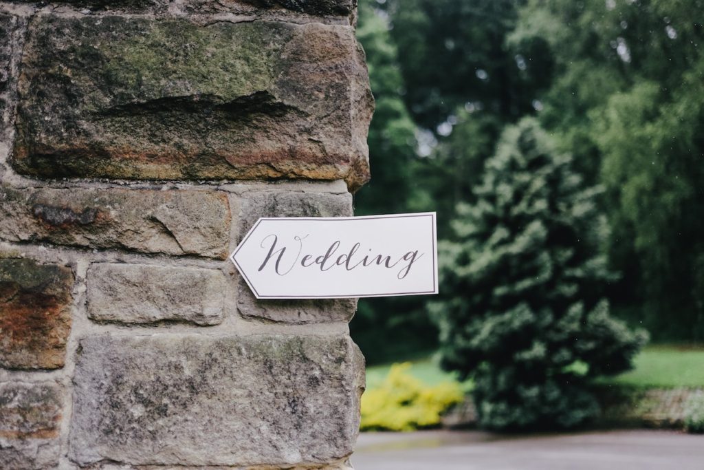 Paper Wedding Sign